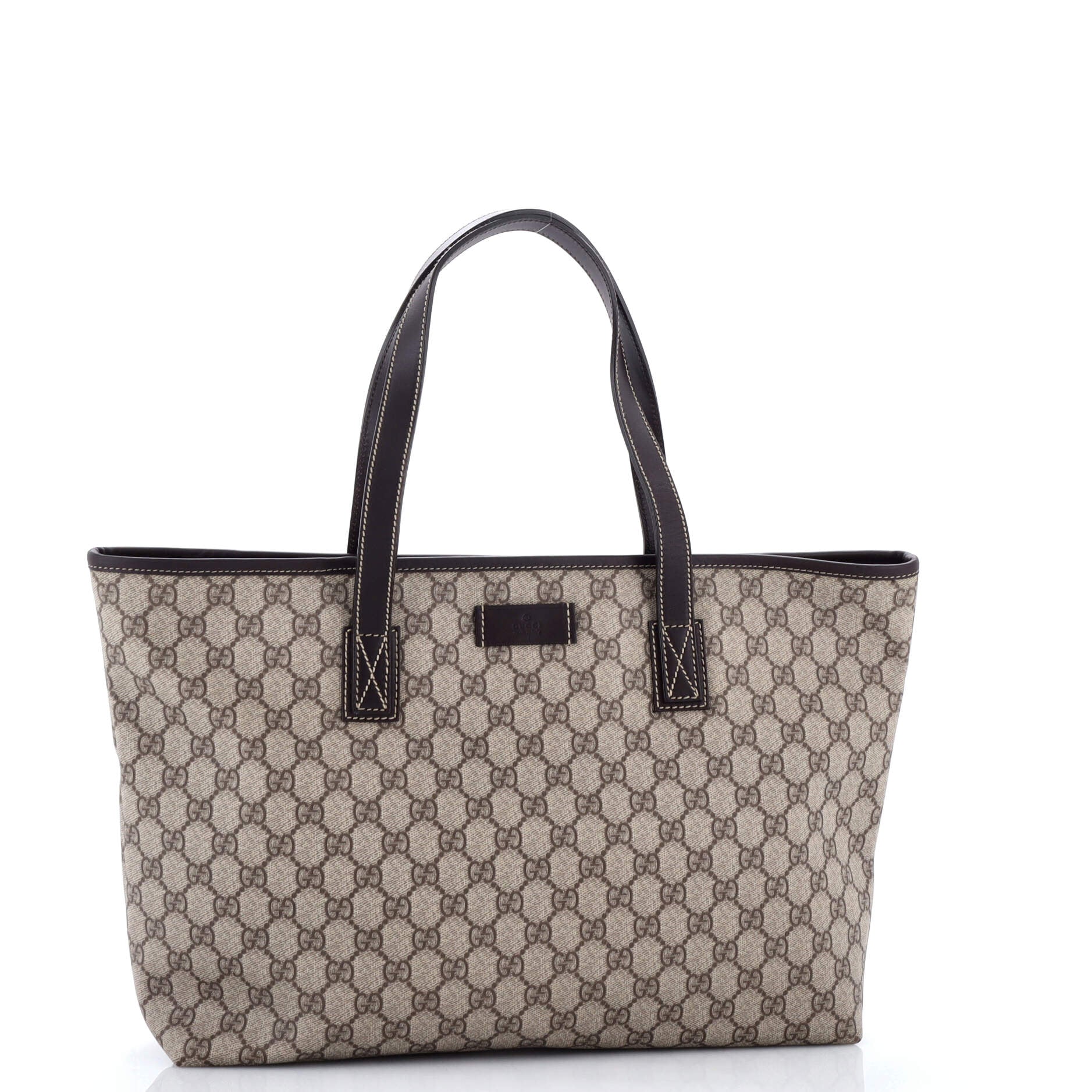Plus Tote GG Coated Canvas with Leather Medium