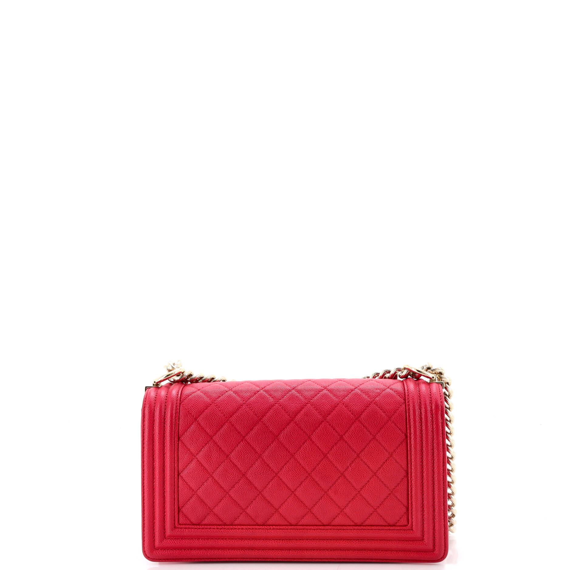 Boy Flap Bag Quilted Caviar Old Medium