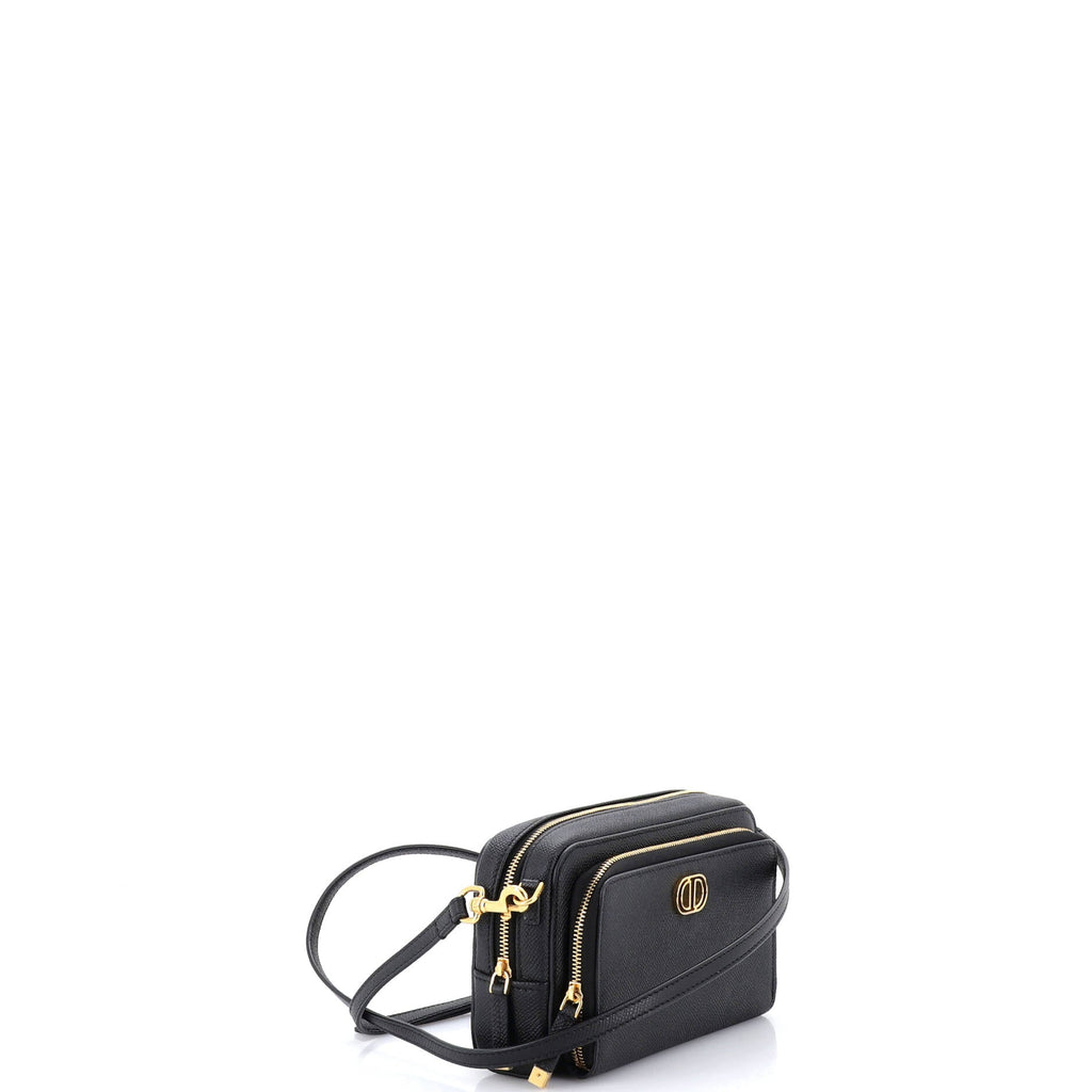 Caro Double Pouch Crossbody Bag Leather