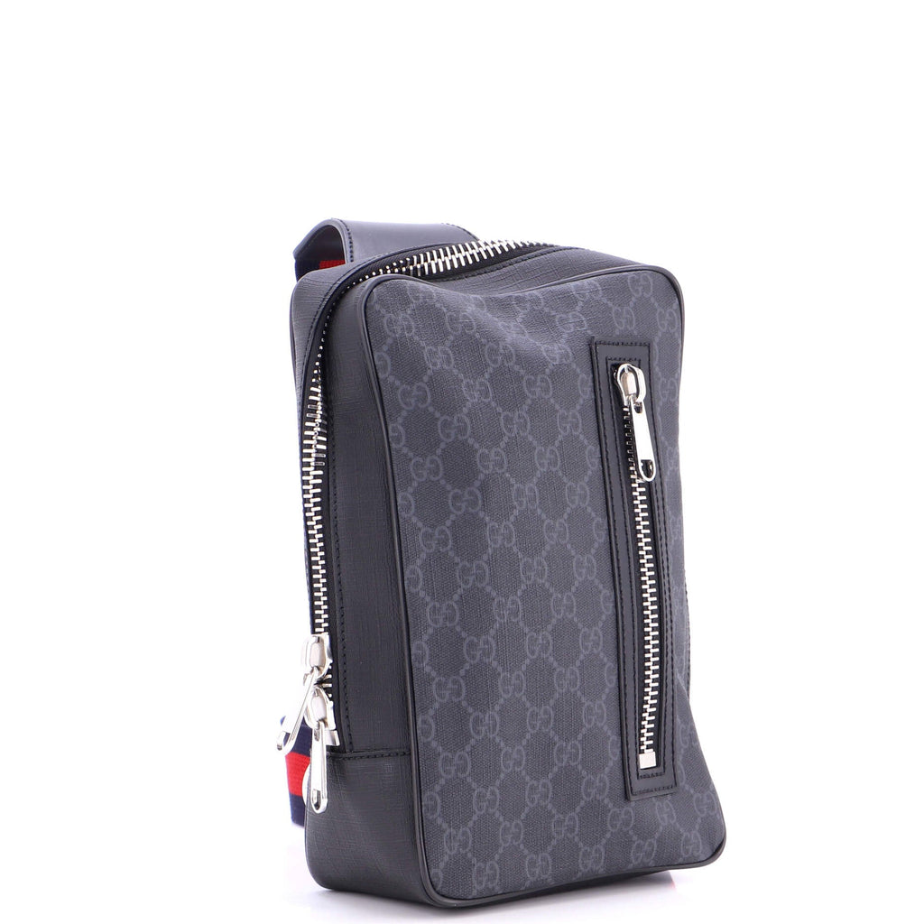 Soft Zip Sling Bag GG Coated Canvas Small