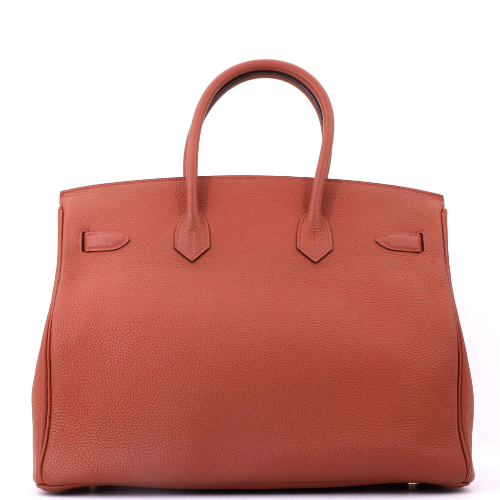Birkin Handbag Brique Togo with Gold Hardware 35