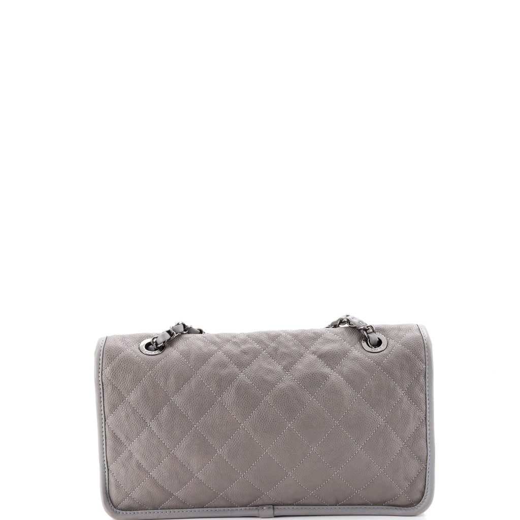 French Riviera Flap Bag Quilted Caviar Medium