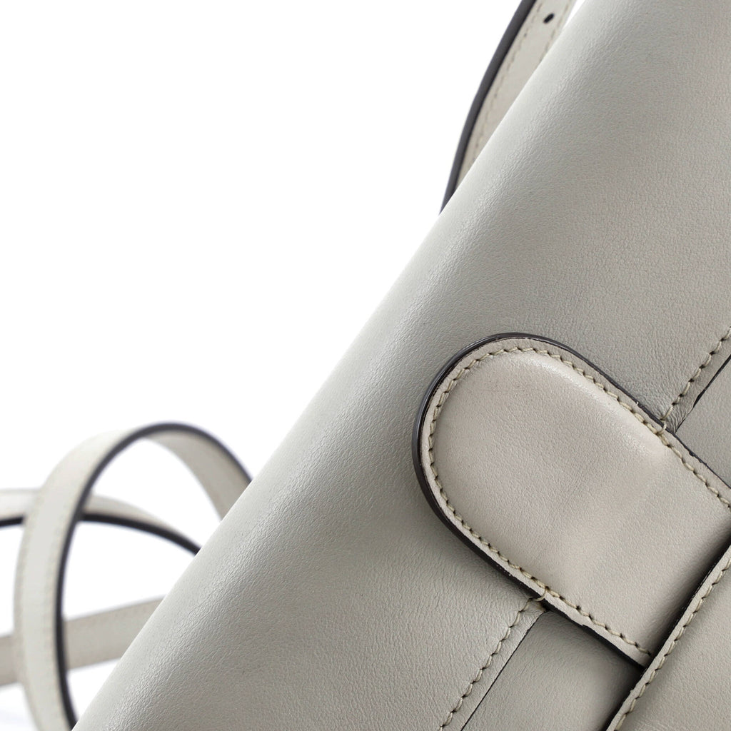 Symmetrical Shoulder Bag Leather Mini