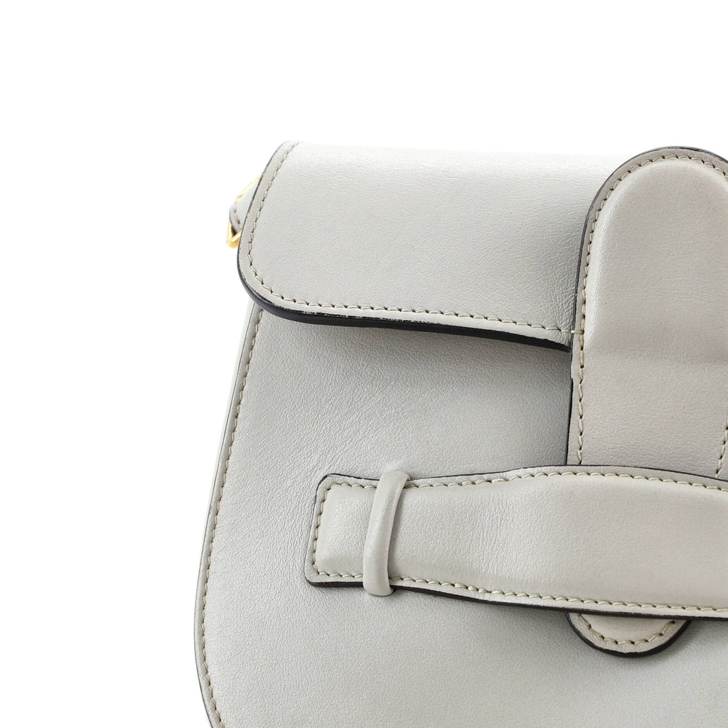 Symmetrical Shoulder Bag Leather Mini