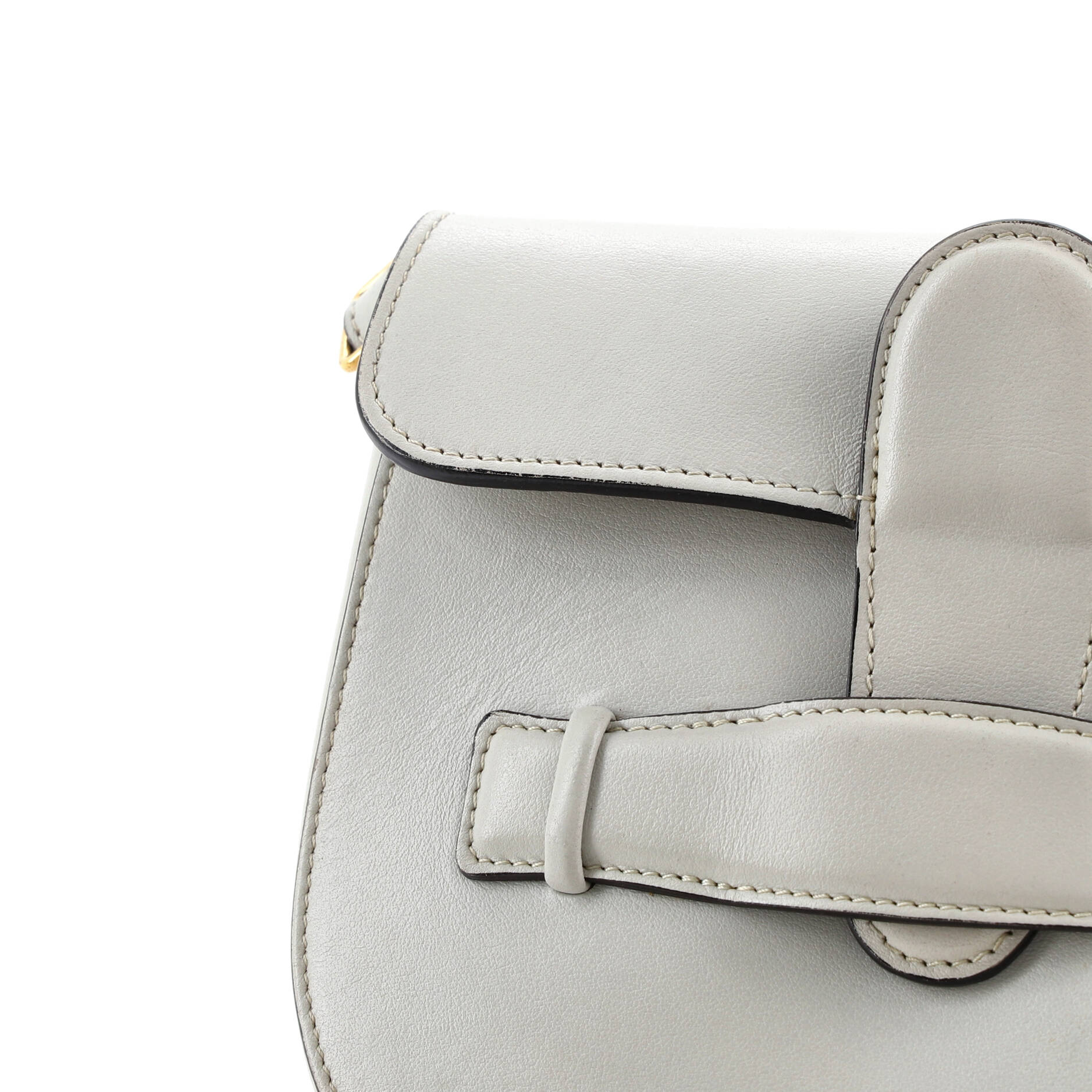 Symmetrical Shoulder Bag Leather Mini