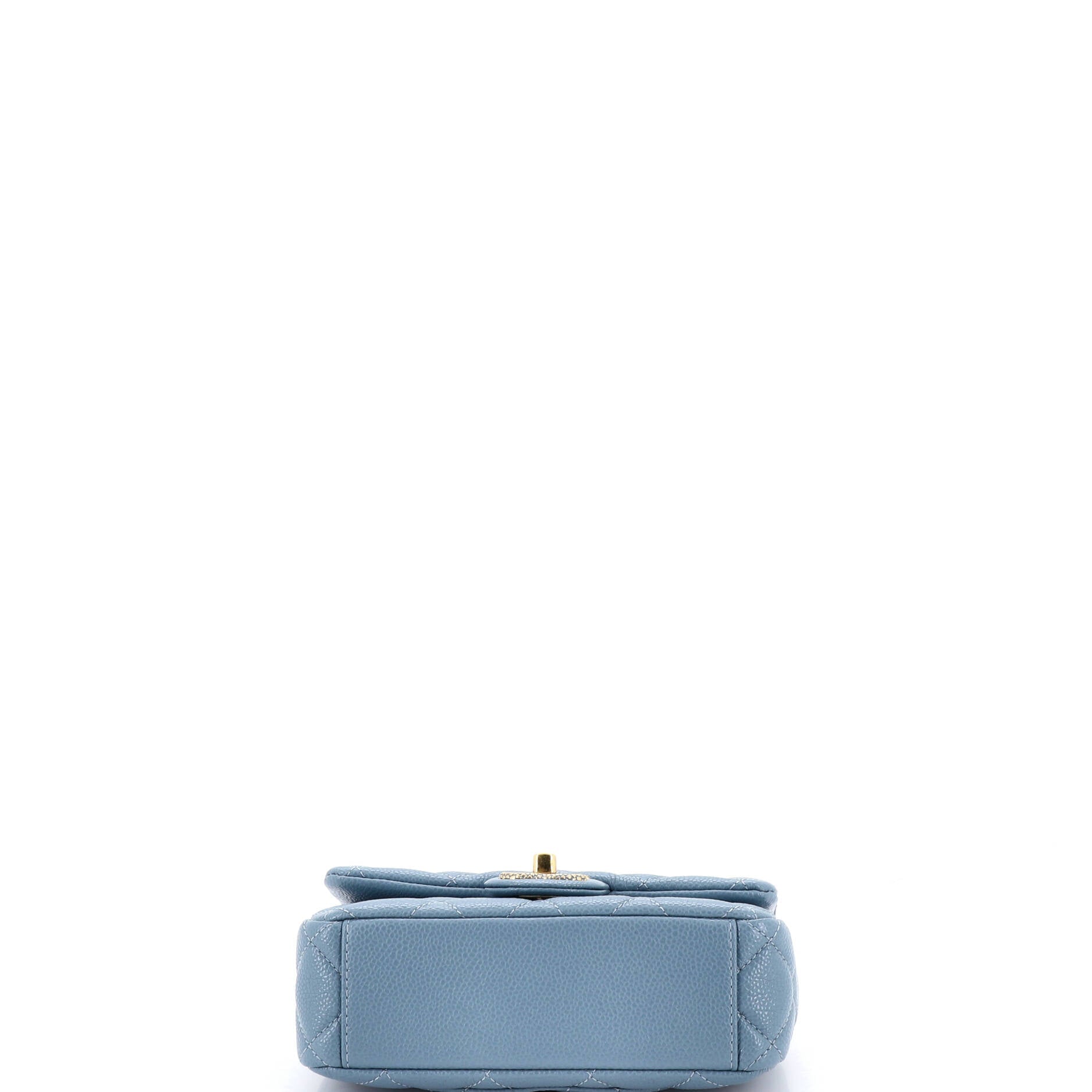Textured CC Classic Single Flap Bag Quilted Caviar Mini