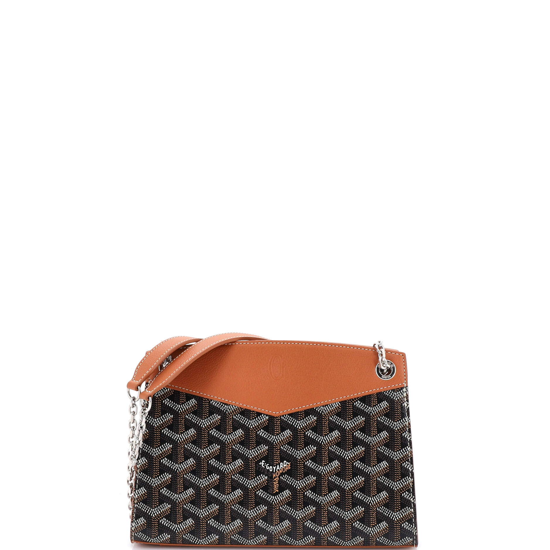 Structured Rouette Chain Shoulder Bag Coated Canvas Mini