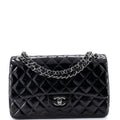 Classic Double Flap Bag Quilted Patent Jumbo