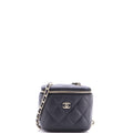 Classic Vanity Case with Chain Quilted Caviar Mini