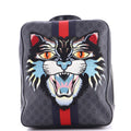Angry Cat Web Backpack GG Coated Canvas with Applique Medium