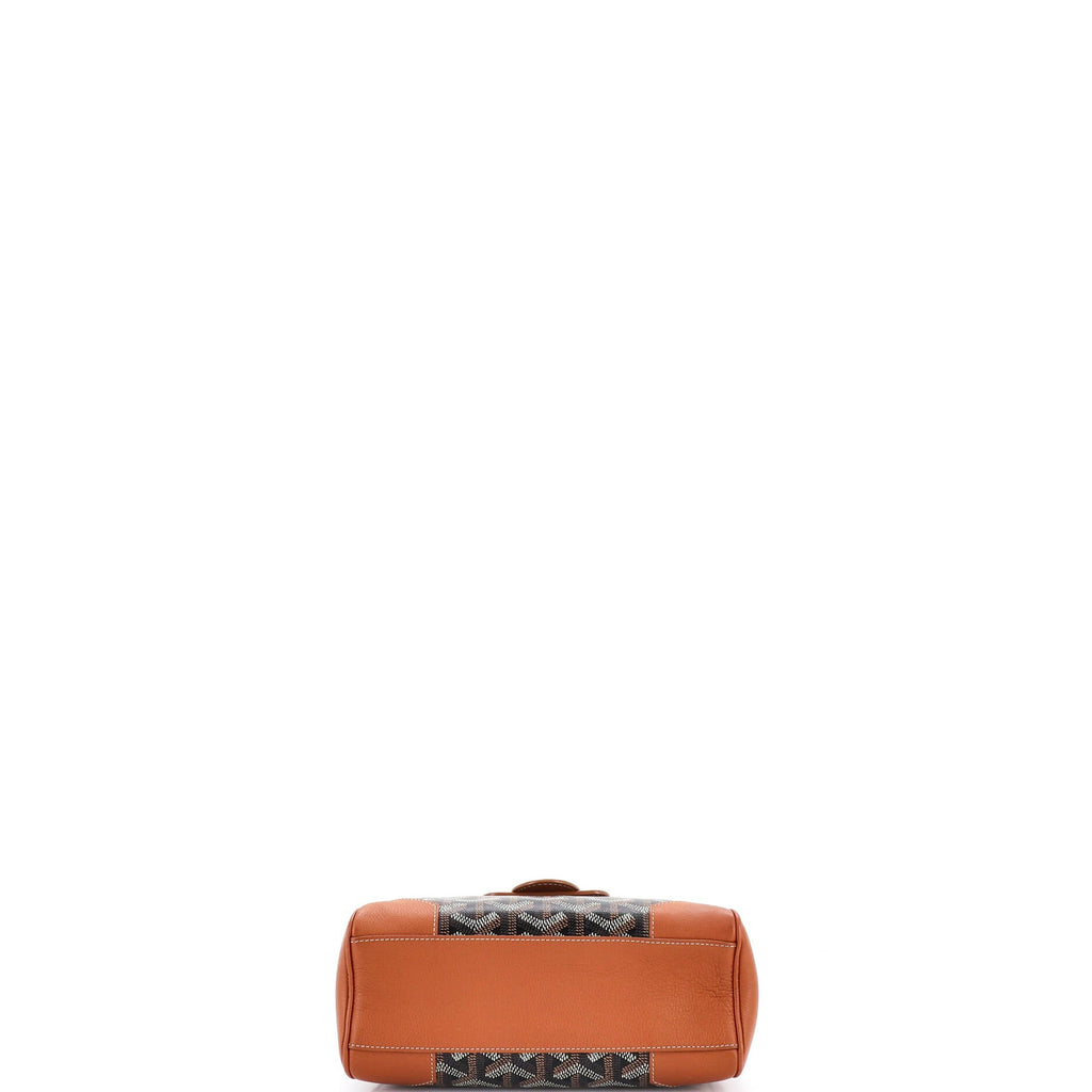 Saigon Top Handle Bag Coated Canvas with Leather Mini