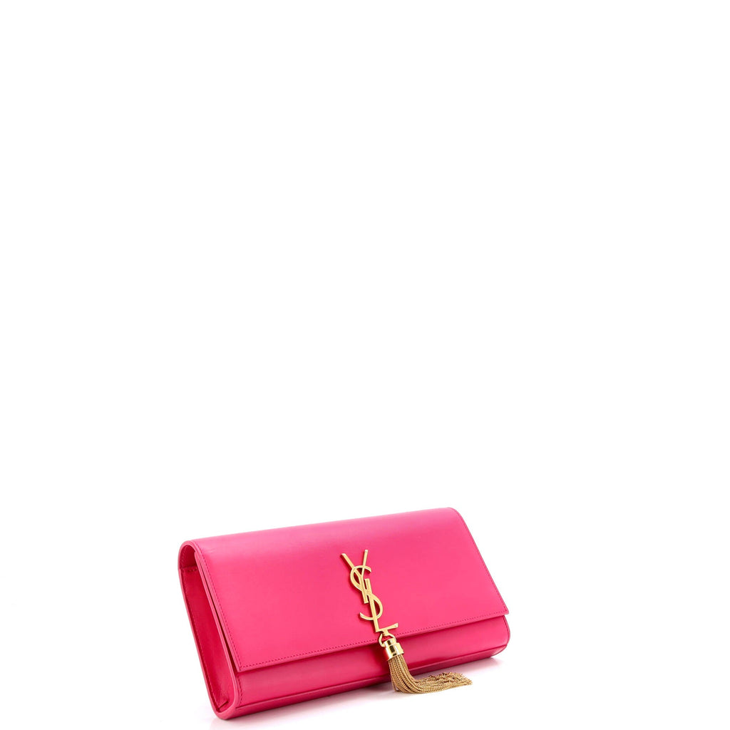 Classic Monogram Tassel Clutch Leather Long