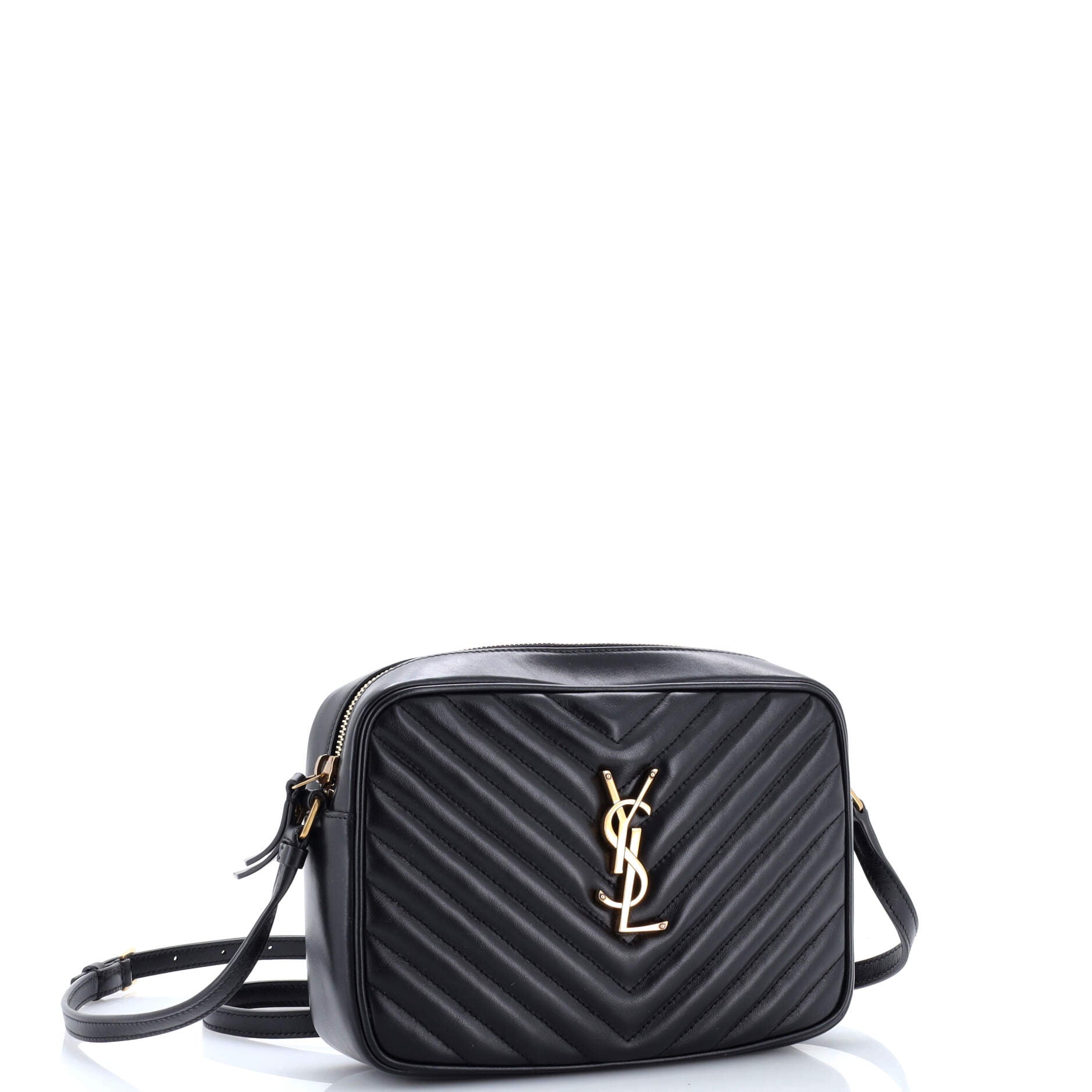 Lou Camera Bag Matelasse Chevron Leather Small