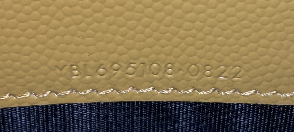 Classic Monogram Wallet on Chain Matelasse Chevron Leather Small