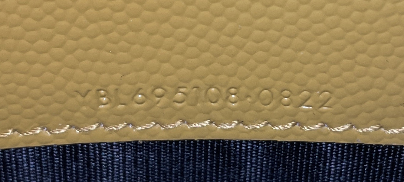 Classic Monogram Wallet on Chain Matelasse Chevron Leather Small