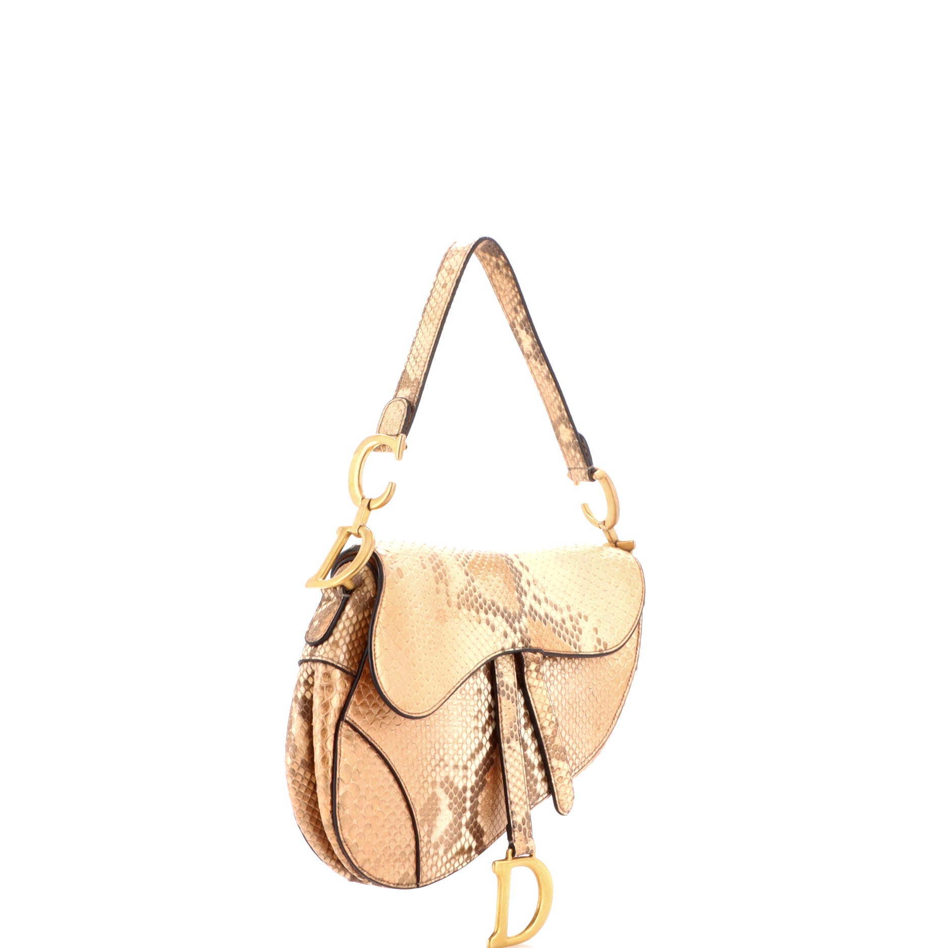 Saddle Handbag Python Medium