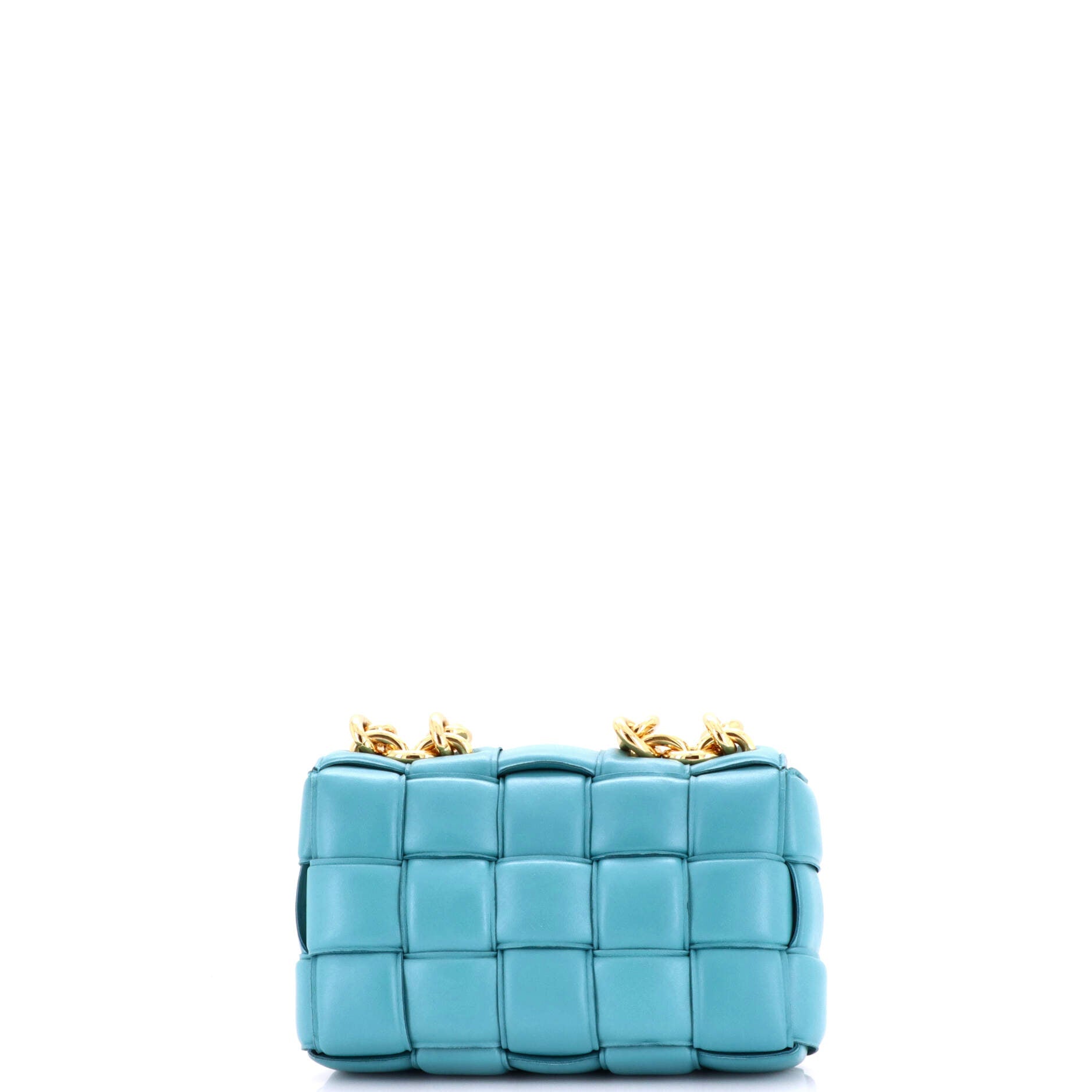 Cassette Chain Crossbody Bag Padded Maxi Intrecciato Leather