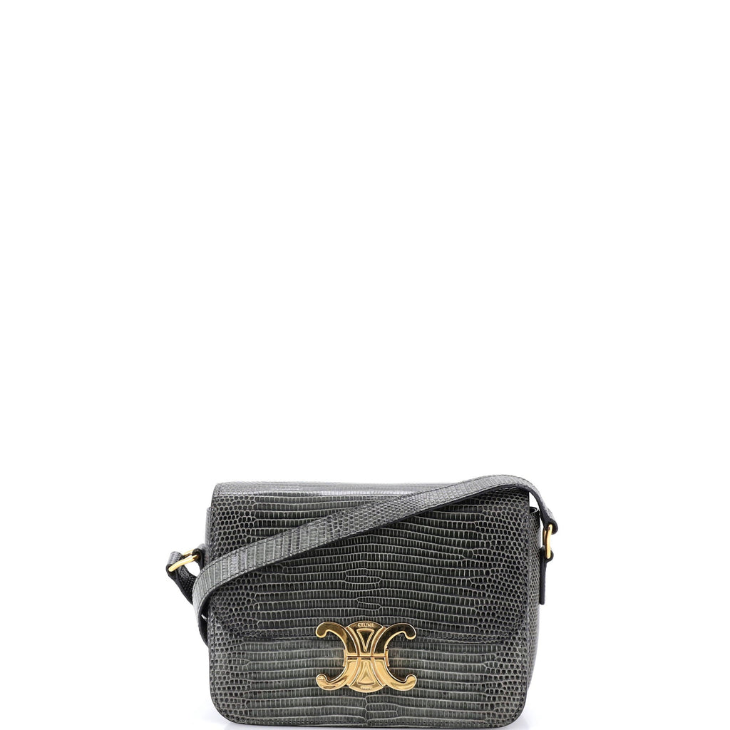 Triomphe Shoulder Bag Lizard Teen