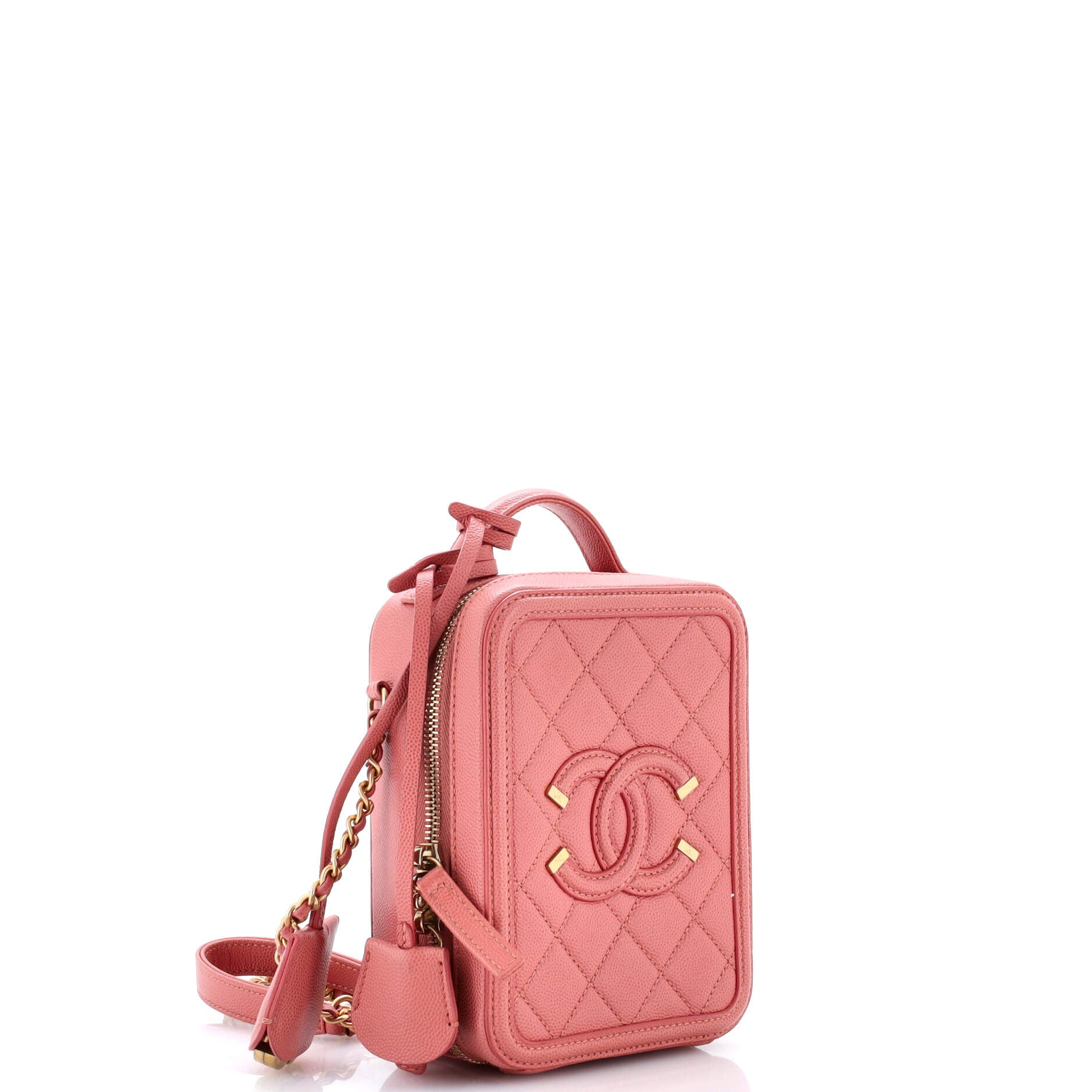 Filigree Vertical Vanity Case Quilted Caviar
