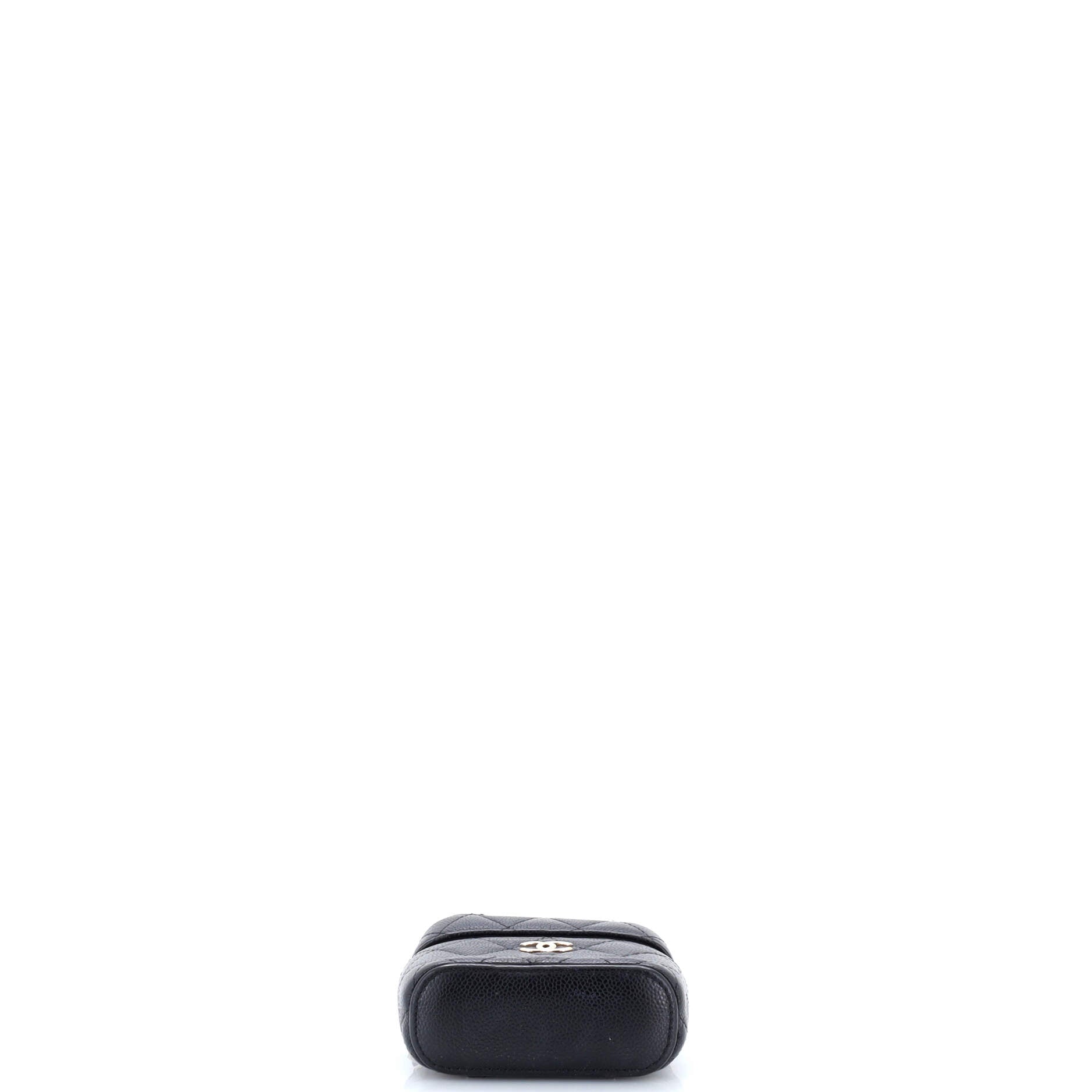 Handle with Care Vanity Case with Chain Quilted Caviar