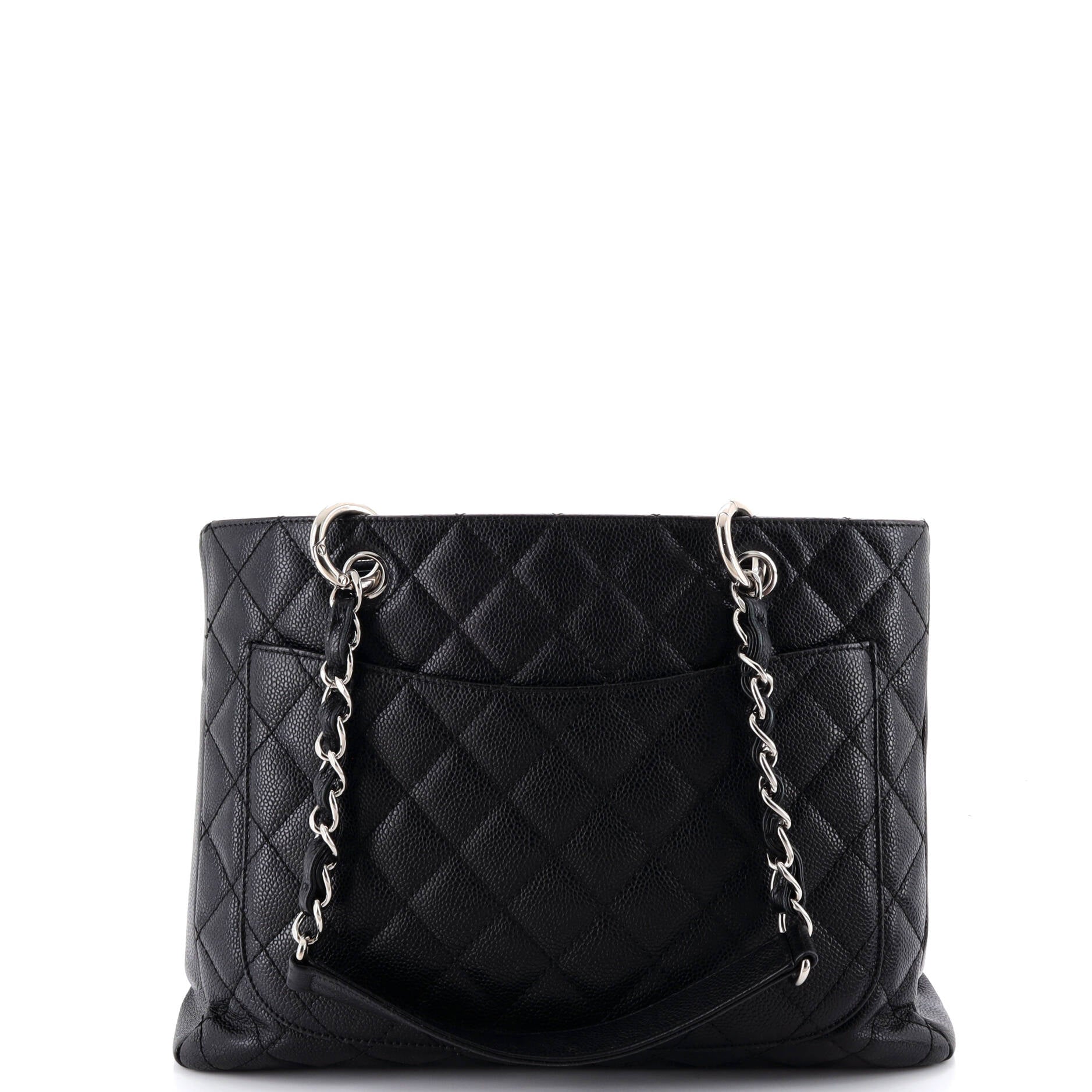 Grand Shopping Tote Quilted Caviar