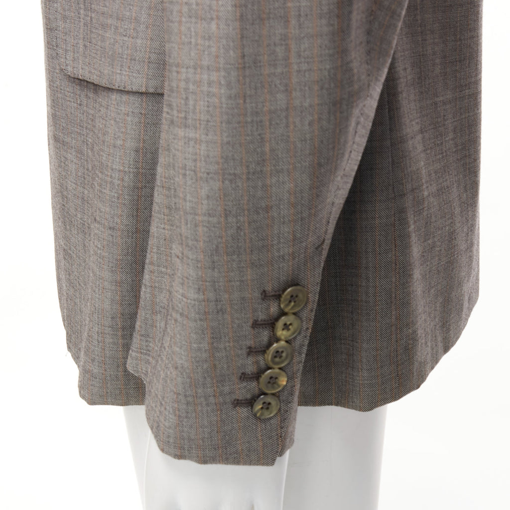 Men's Gucci Wool Checkered Pocketed Boxy Long Sleeve Blazer