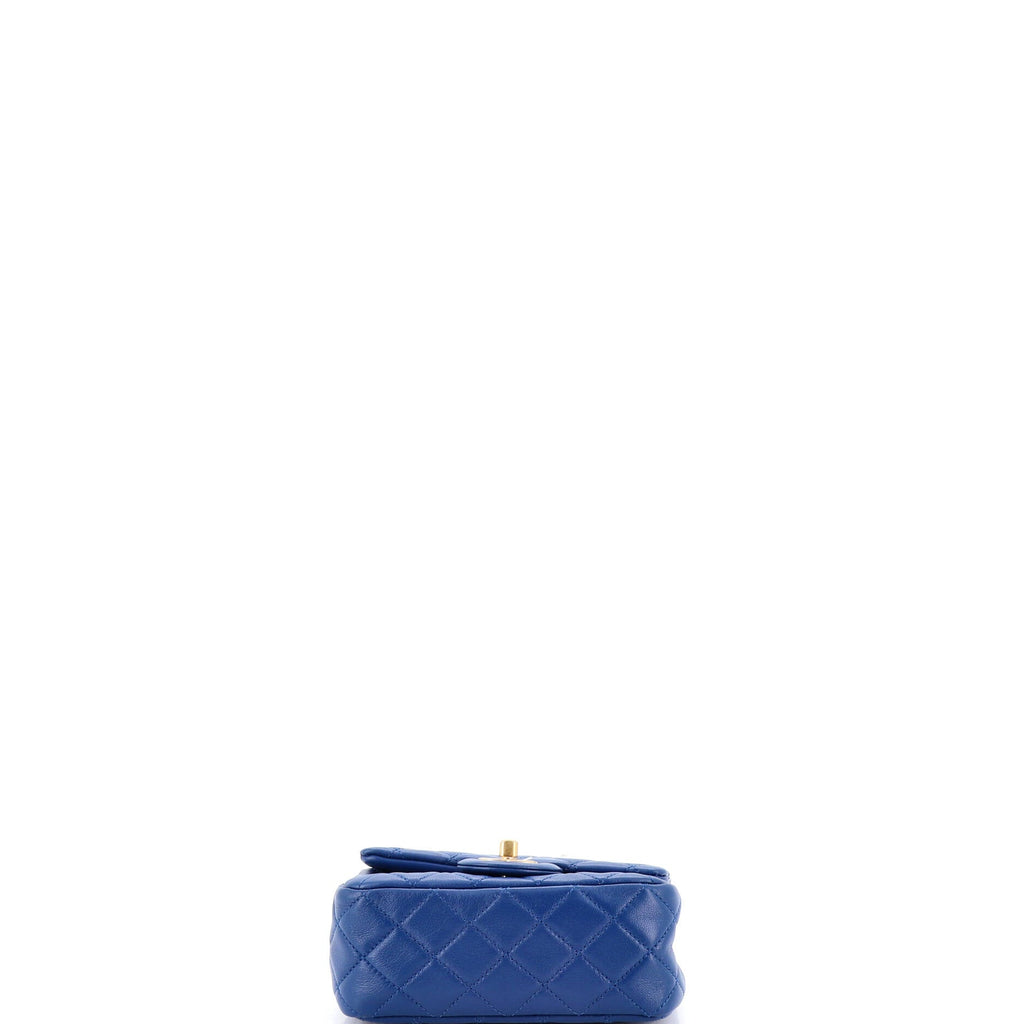 Pearl Crush Square Flap Bag Quilted Lambskin Mini