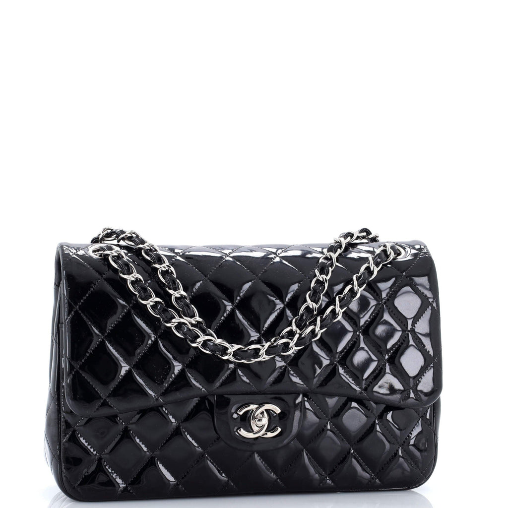 Classic Double Flap Bag Quilted Patent Jumbo