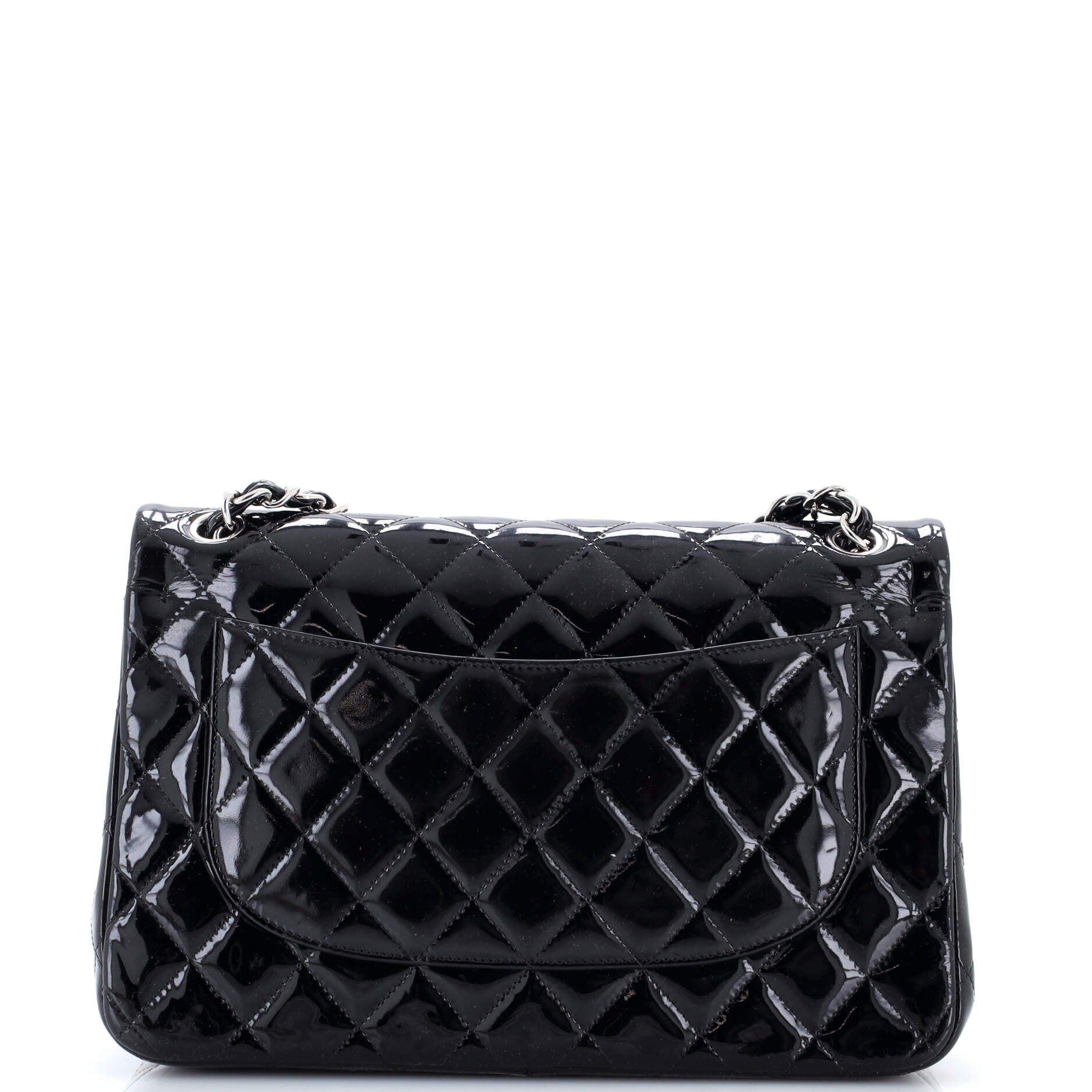 Classic Double Flap Bag Quilted Patent Jumbo