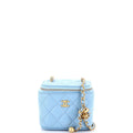 Pearl Crush Vanity Case with Chain Quilted Lambskin Mini