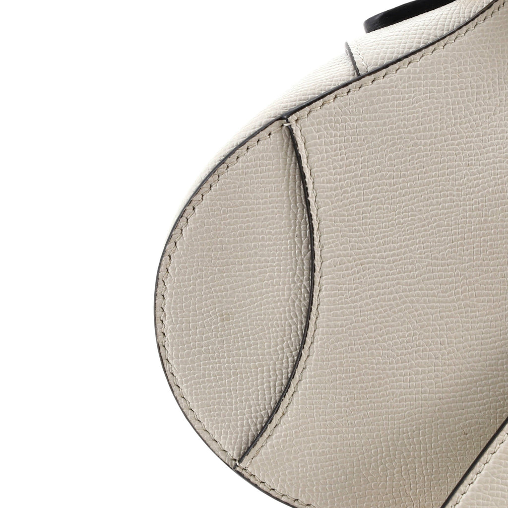 Saddle Handbag with Strap Leather Mini