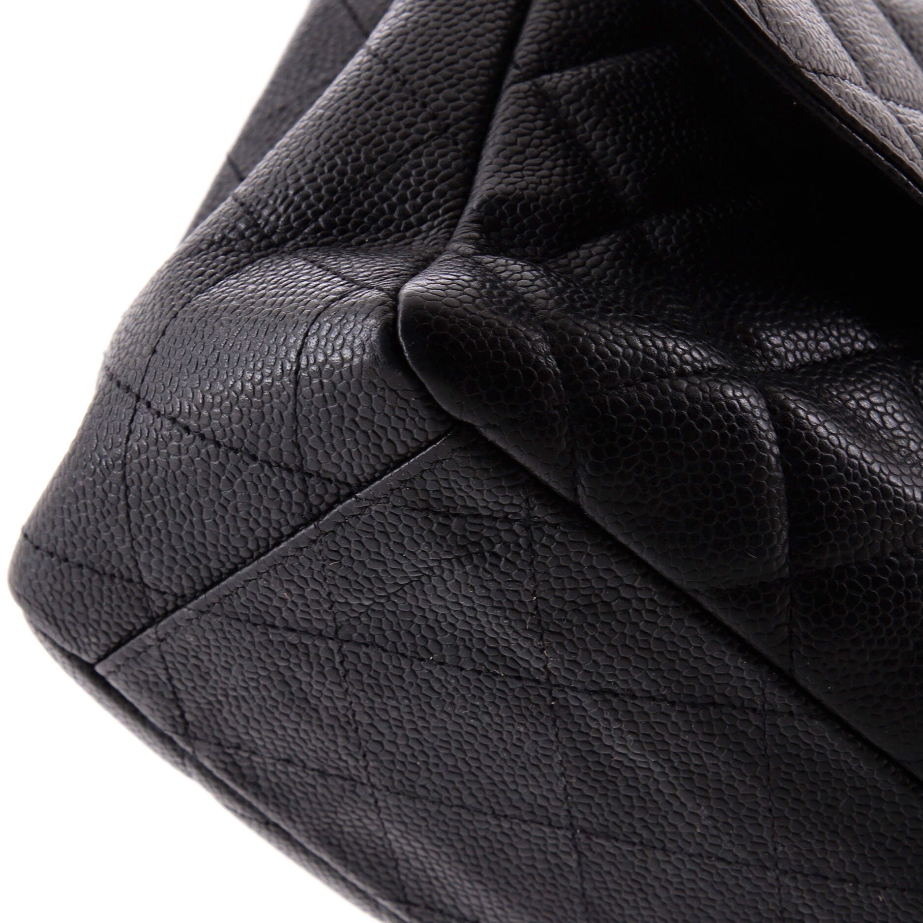 Classic Single Flap Bag Quilted Caviar Maxi