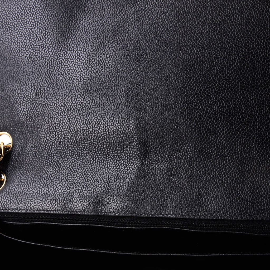 Classic Single Flap Bag Quilted Caviar Maxi