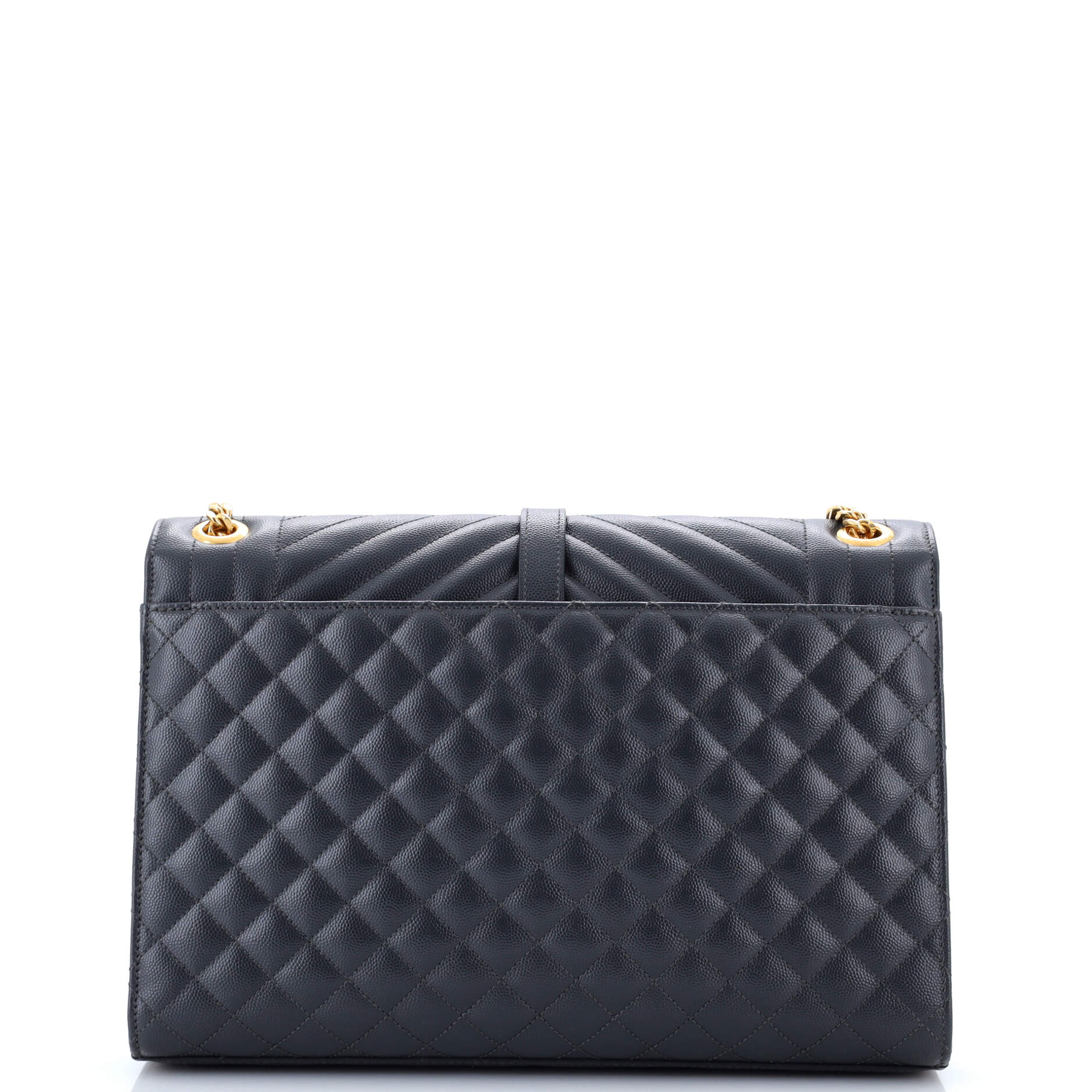 Classic Monogram Envelope Satchel Mixed Matelasse Leather Large