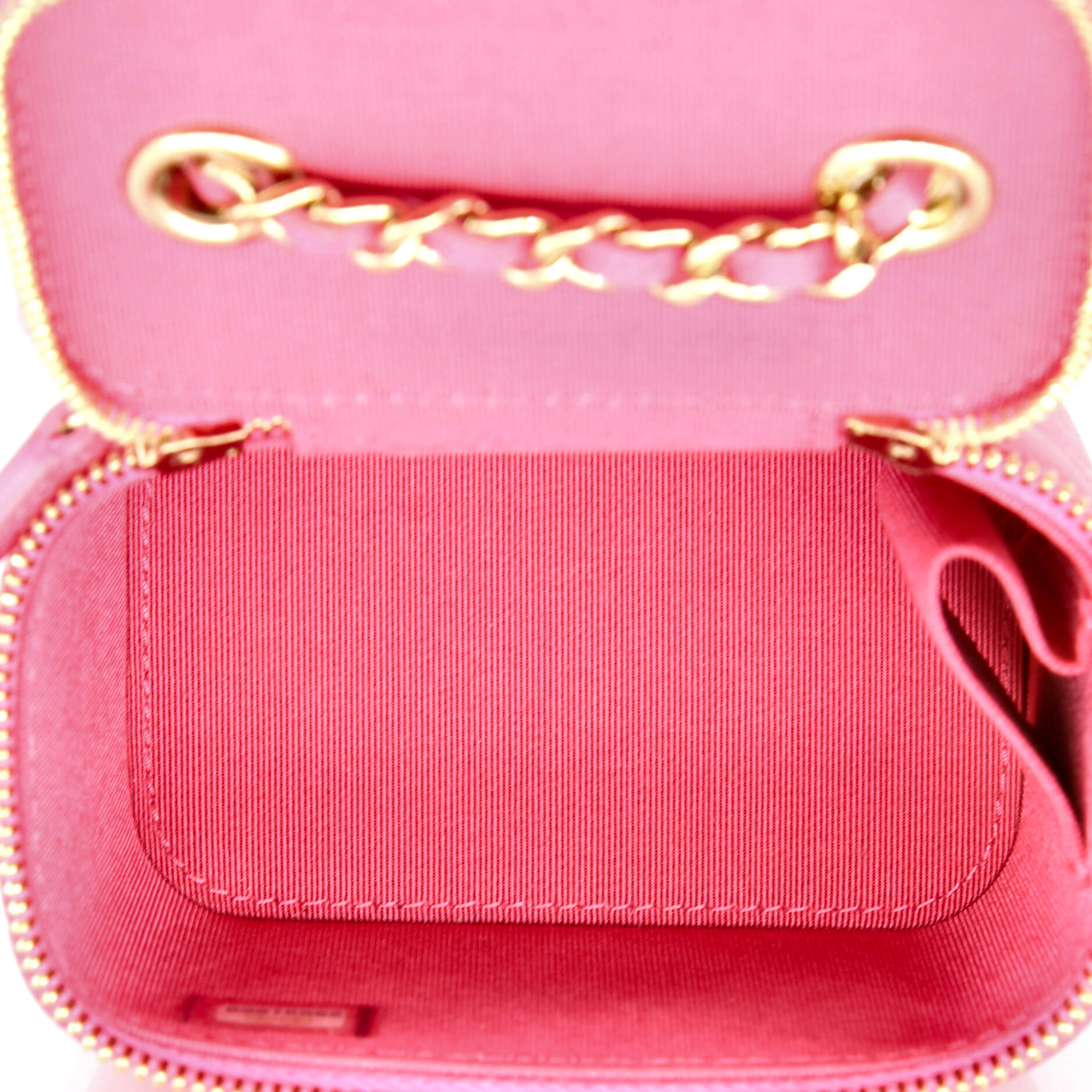 Classic Vanity Case with Chain Quilted Caviar Mini