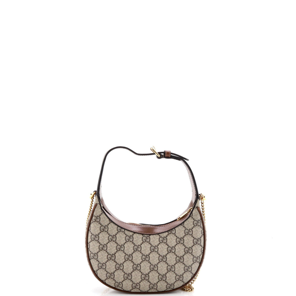 Interlocking G Patch Half Moon Hobo GG Coated Canvas Mini