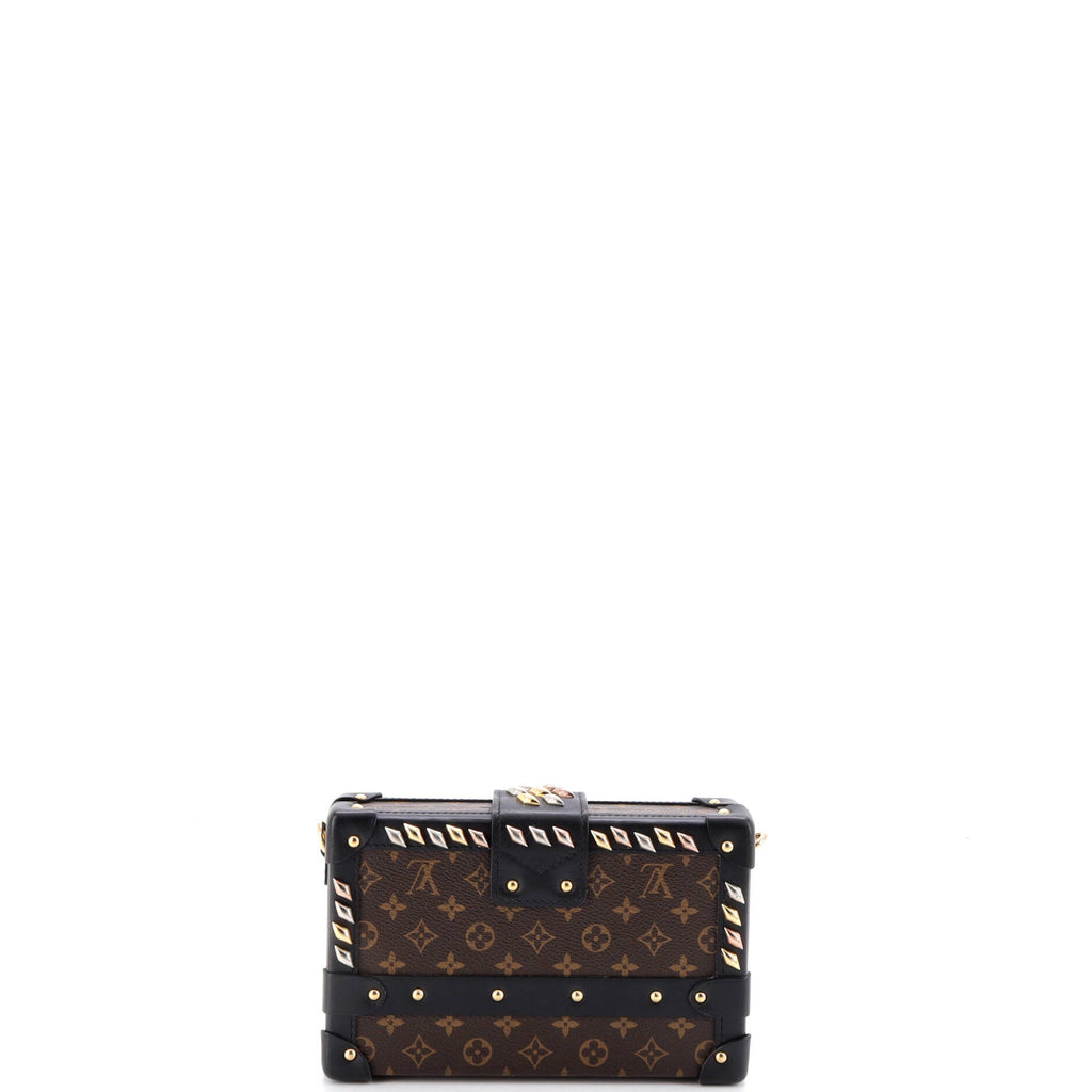 Petite Malle Handbag Studded Monogram Canvas