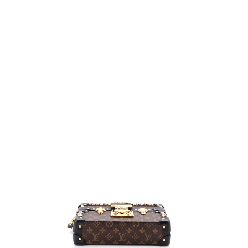 Petite Malle Handbag Studded Monogram Canvas