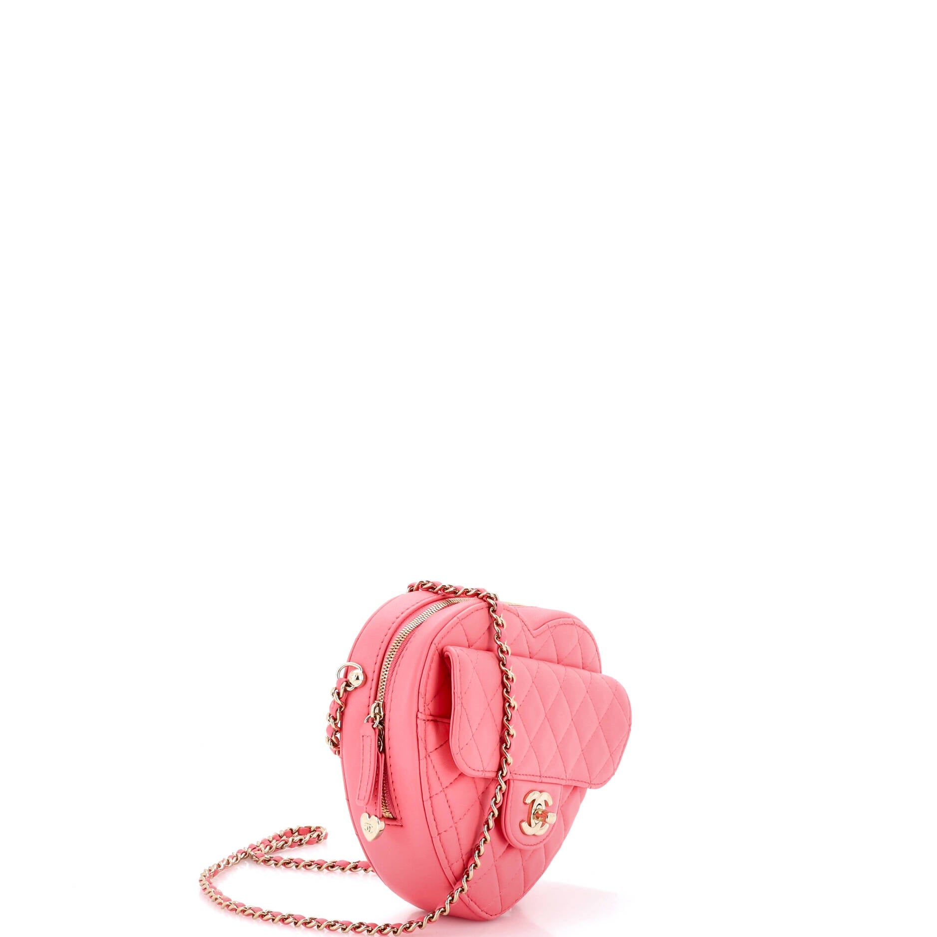 CC in Love Heart Bag Quilted Lambskin