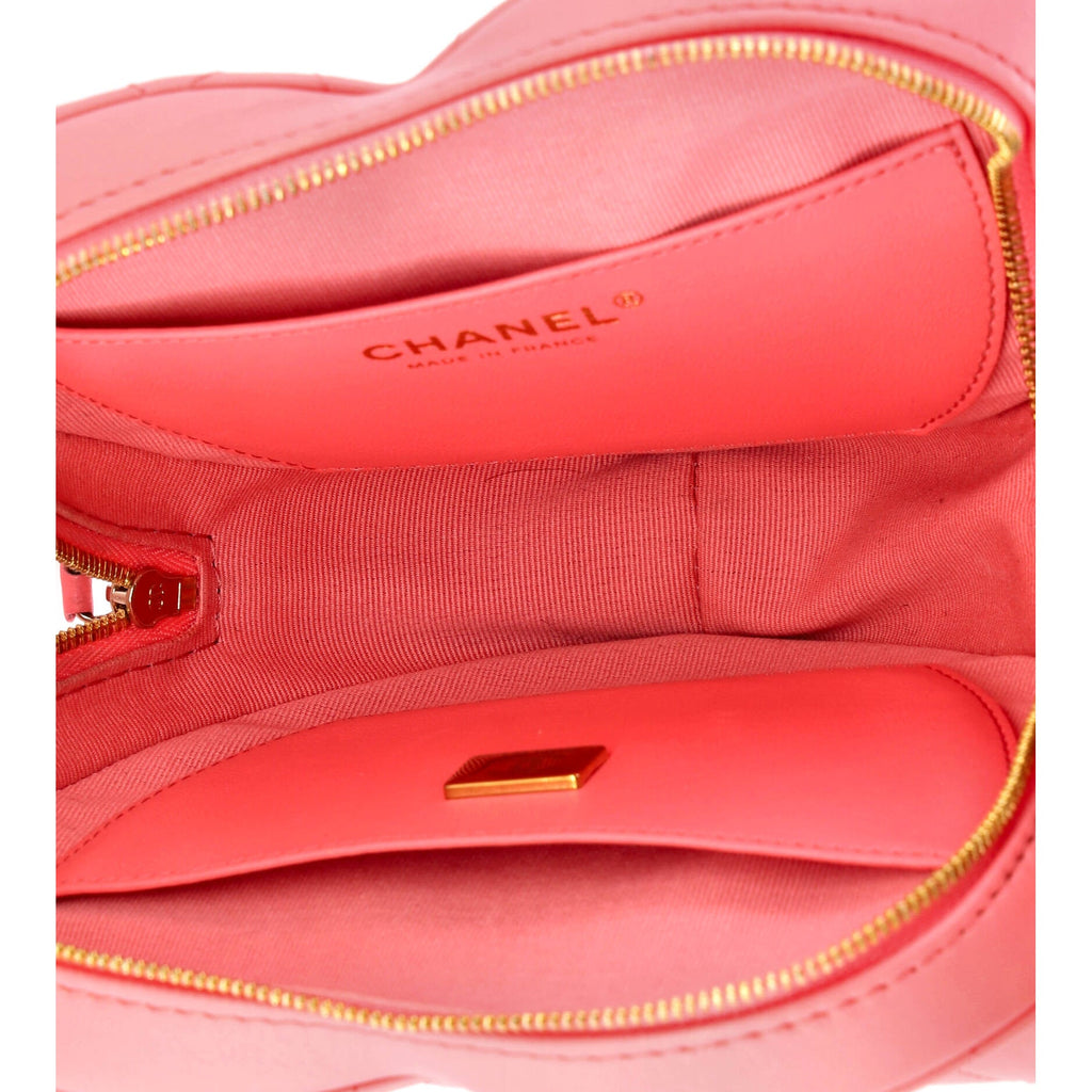 CC in Love Heart Bag Quilted Lambskin