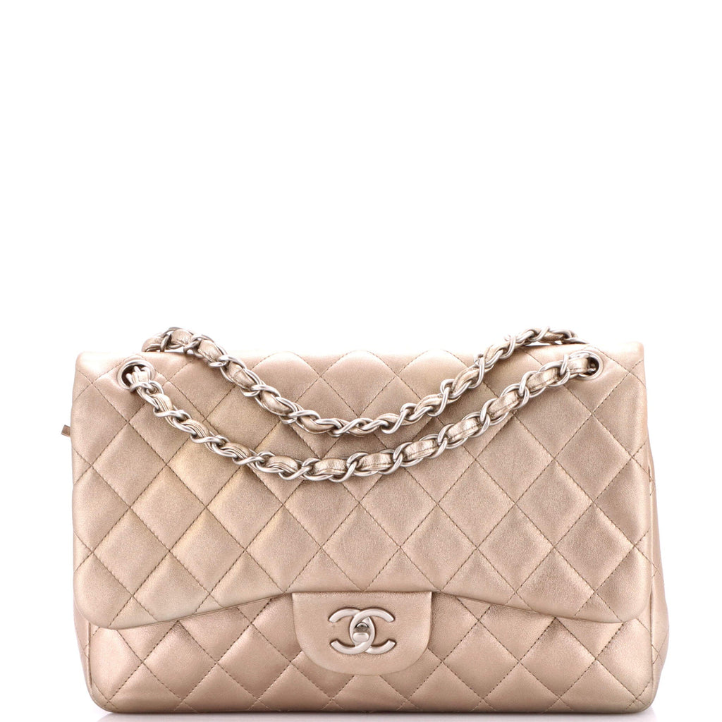 Classic Double Flap Bag Quilted Lambskin Jumbo