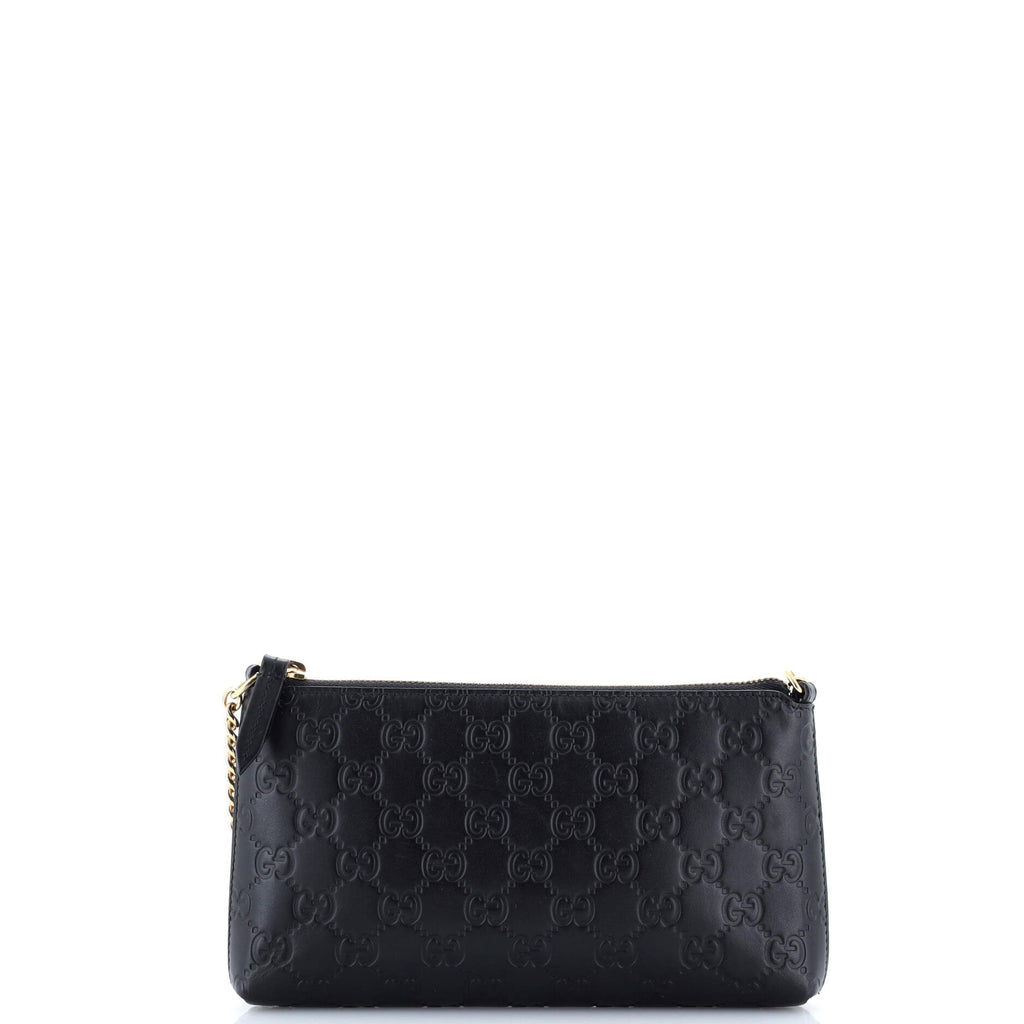 Chain Wristlet Wallet Guccissima Leather