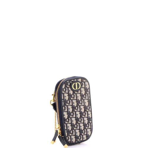 30 Montaigne Phone Holder on Chain Oblique Canvas