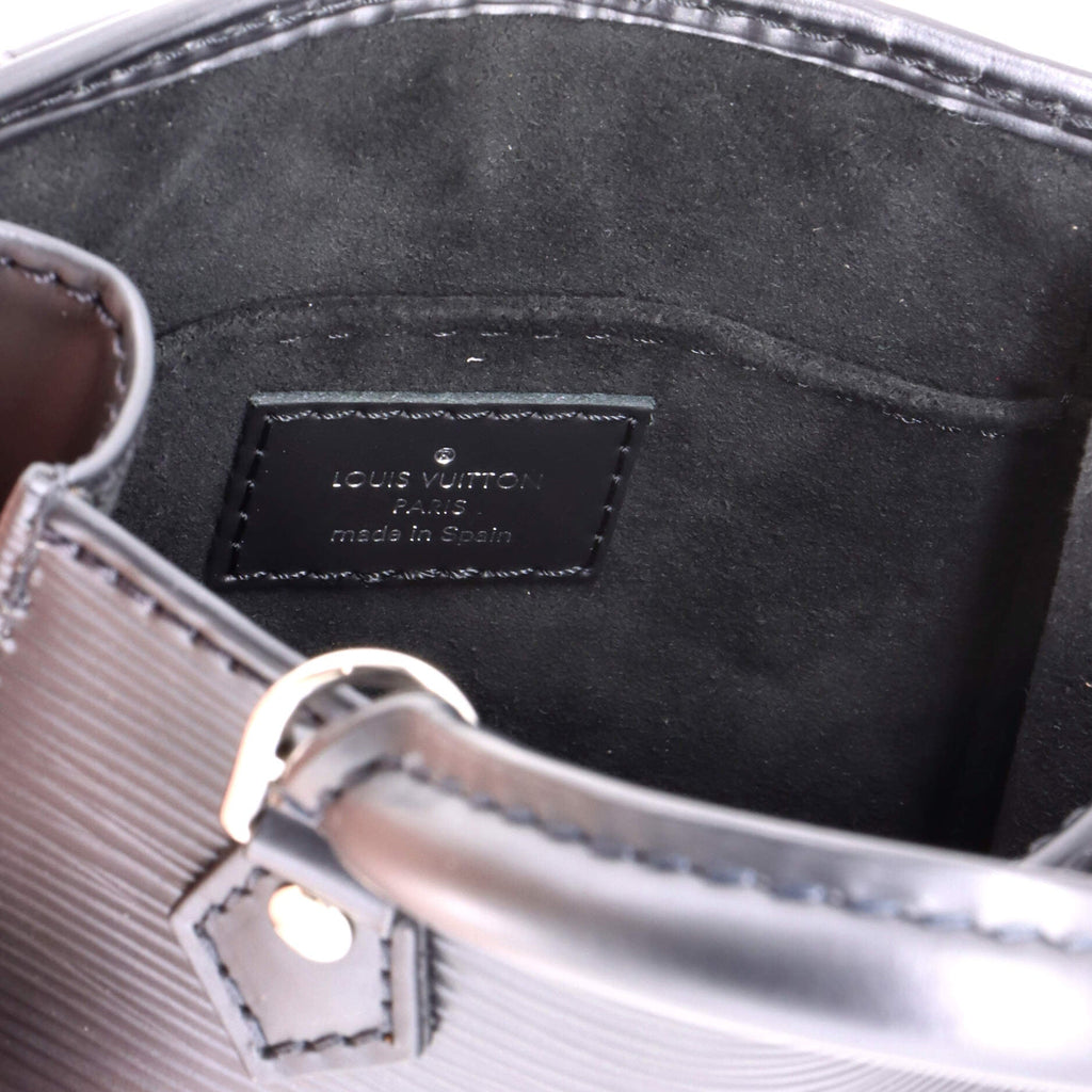 Petit Sac Plat Bag Epi Leather with Logo Jacquard Strap
