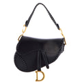 Saddle Handbag with Strap Whipstitch Leather Medium