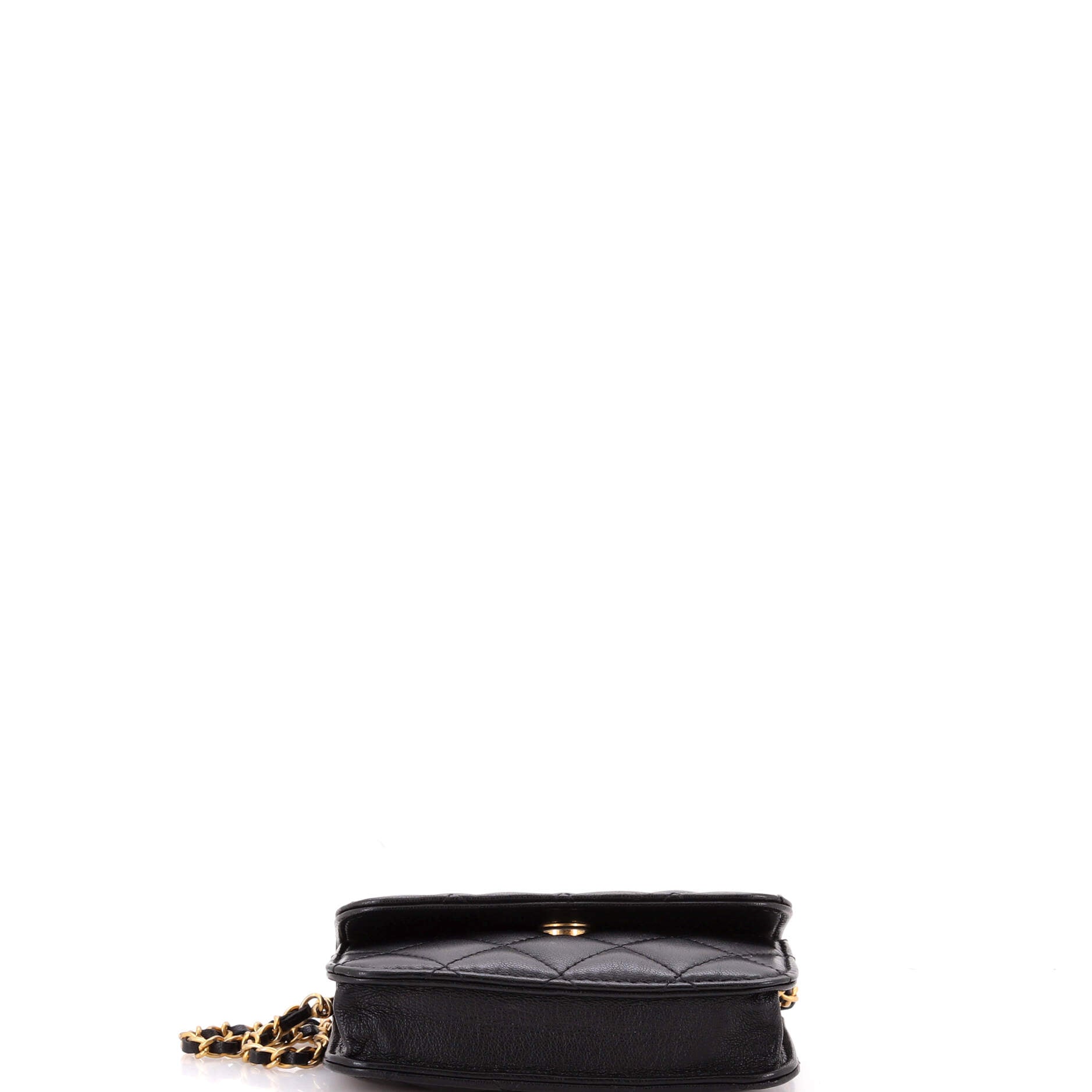 Pearl Crush Flap Clutch with Chain Quilted Lambskin Mini