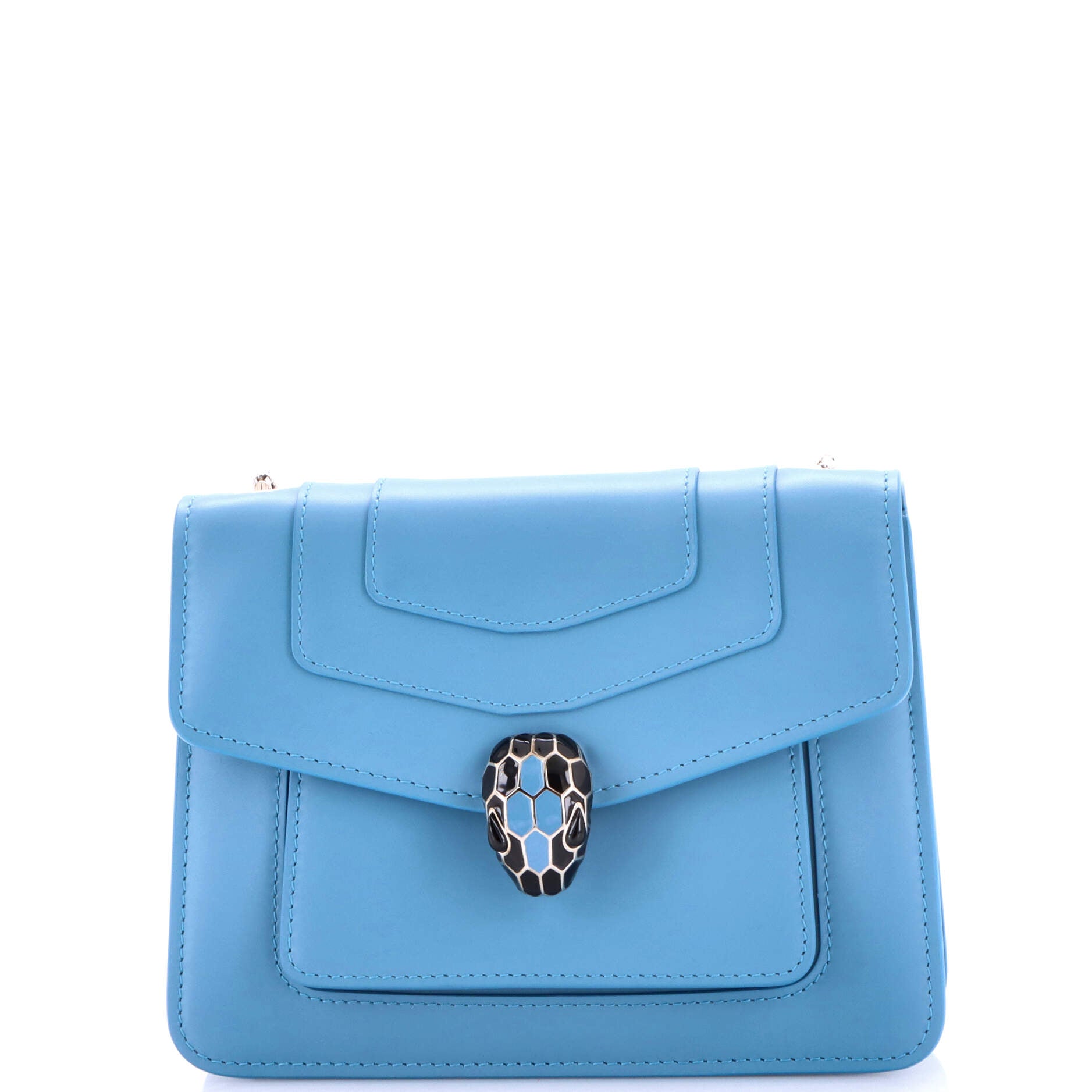 Serpenti Forever Square Shoulder Bag Leather Small