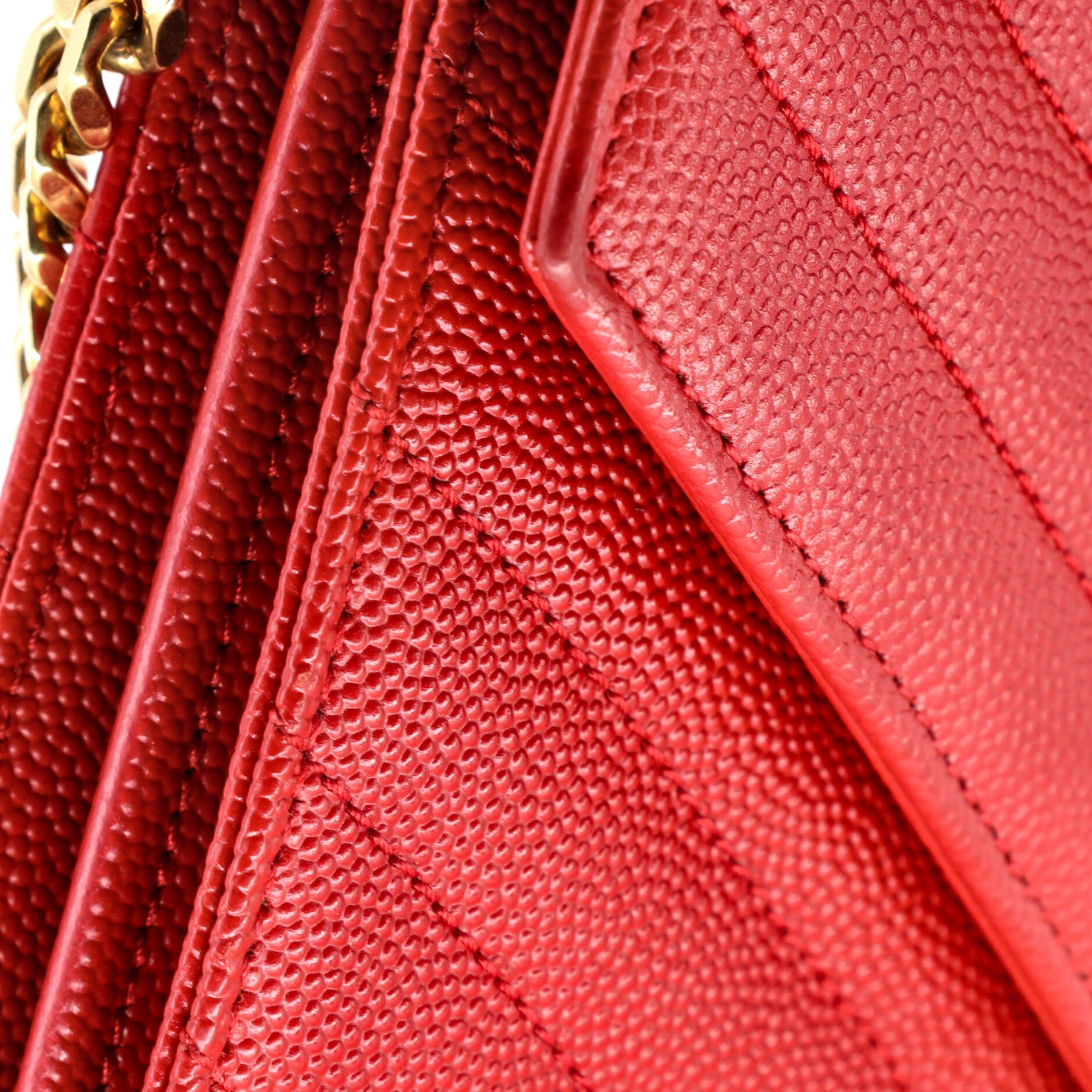 Classic Monogram Wallet on Chain Matelasse Chevron Leather Medium