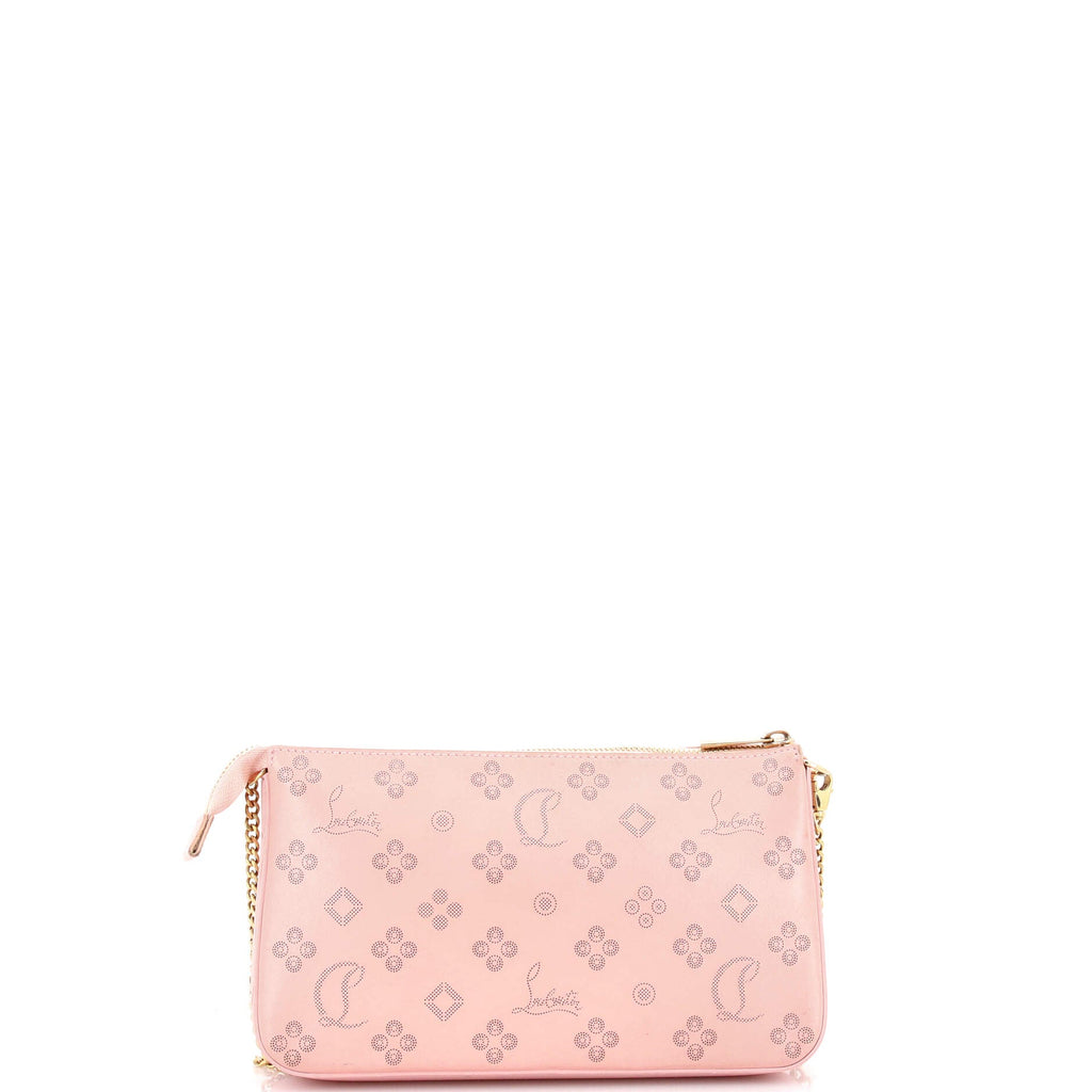 Loubila Chain Clutch Perforated Leather