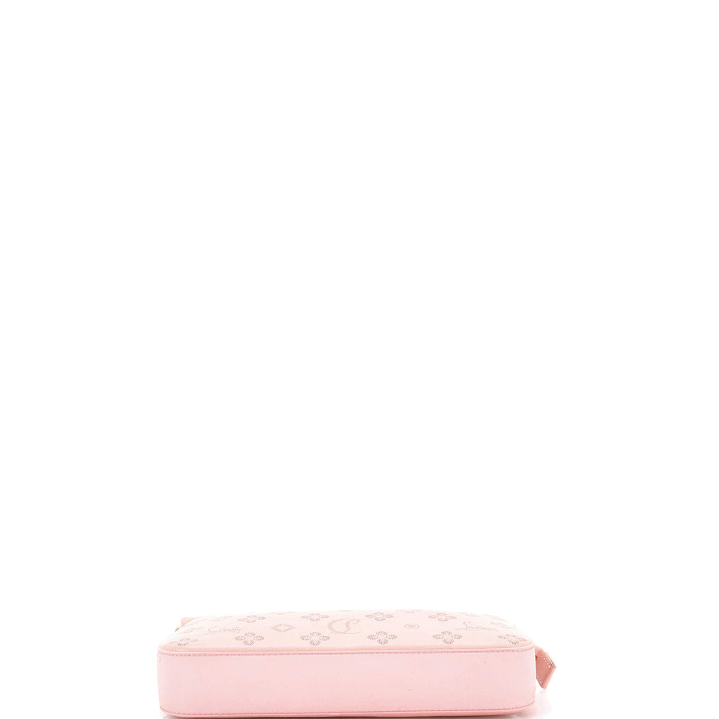 Loubila Chain Clutch Perforated Leather